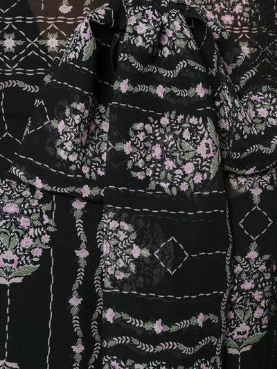 Shop Giambattista Valli Sleeveless Floral Blouse In Black
