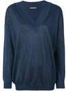 ALBERTA FERRETTI V neck knitted top,A0919660912253069