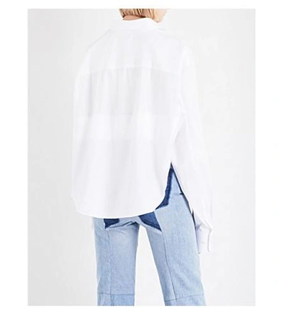 Shop Vetements Social Worker Cotton-poplin Shirt In White
