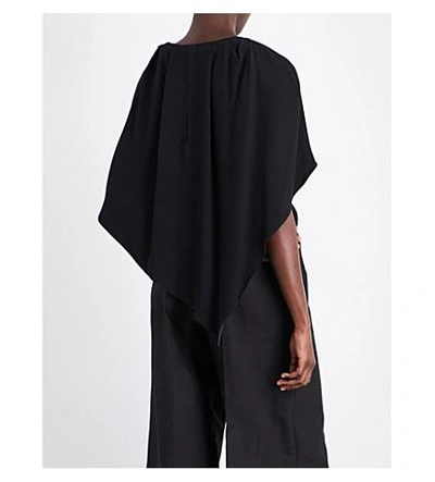 Shop Antonio Berardi Cape-panel Crepe Shirt In Nero