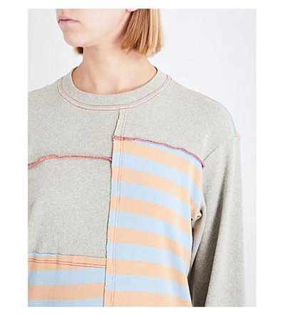 Shop Eckhaus Latta Patchwork Cotton-jersey Sweatshirt In Multi
