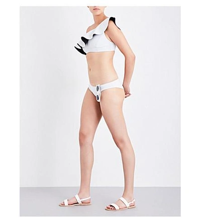 Shop Lisa Marie Fernandez Arden Flounce Bikini In White