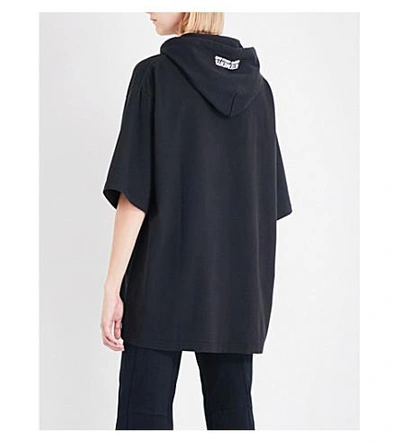 Shop Vetements Antwerp Cotton-jersey Hoody In Black
