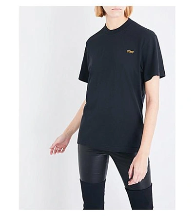 Shop Vetements Entry Level Cotton-jersey T-shirt In Black