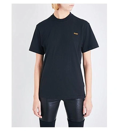 Shop Vetements Entry Level Cotton-jersey T-shirt In Black
