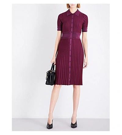 Shop Altuzarra Olivia Stretch-jersey Dress In Port