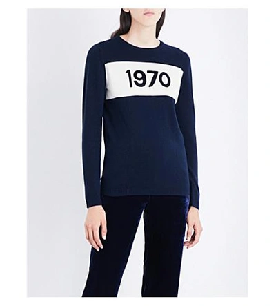 Shop Bella Freud 1970 Cashmere Sweater In Navy
