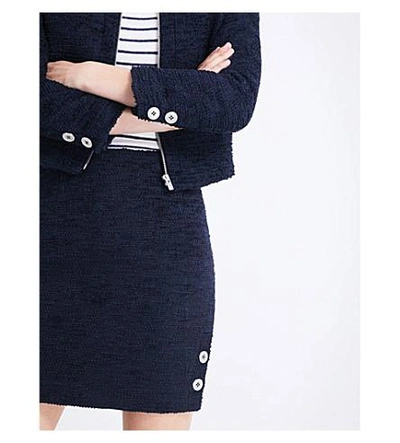Shop Claudie Pierlot Sidonie Tweed Mini Skirt In Marine