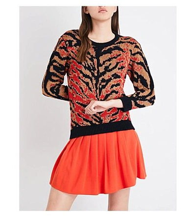 Shop Claudie Pierlot Sally Crepe Mini Skirt In Orange