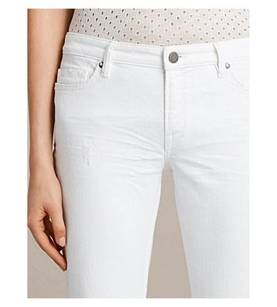Shop Allsaints Mask Skinny Low-rise Jeans In White