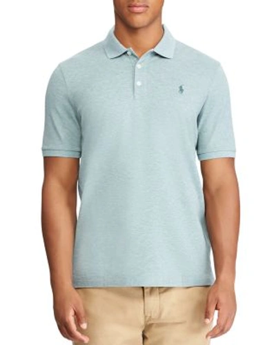 Polo Ralph Lauren Stretch Mesh Classic Fit Polo Shirt In Blue Heather