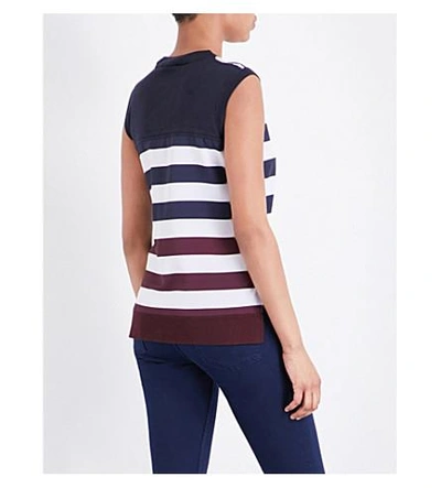 Shop Ted Baker Sophai Jewel-pattern Crepe Top In Navy