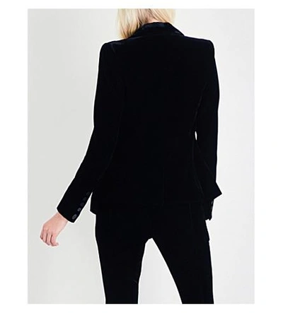 Shop Alexandre Vauthier Tuxedo Velvet And Satin Blazer In Black