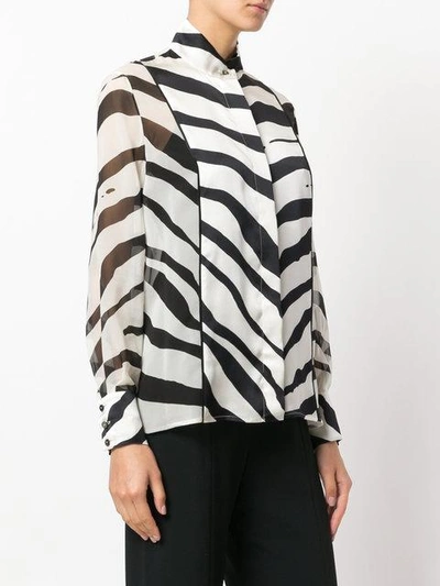 Shop Lanvin Zebra Print Shirt - Black