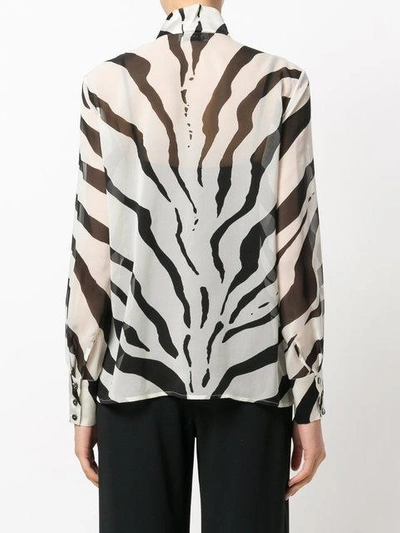 Shop Lanvin Zebra Print Shirt - Black