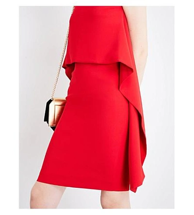Shop Givenchy Panel-overlay Stretch-crepe Dress In Red