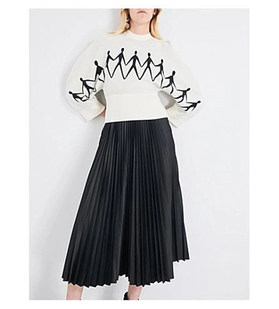 Shop Sportmax Tony Knitted Sweater In Ivory