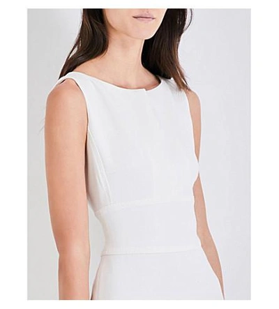 Shop Max Mara Finale Stretch-wool Dress In White