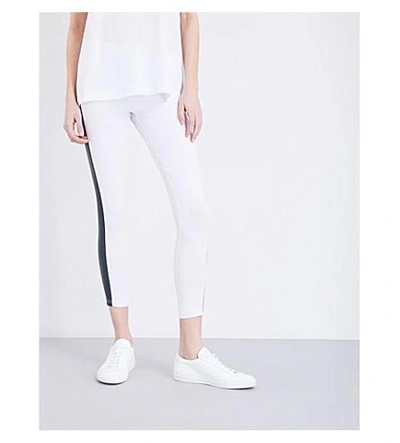 Shop Boy London Flash Skinny Jersey Leggings In White