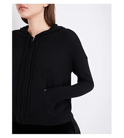 Shop Nili Lotan Rylie Zip-up Cashmere Hoody In Black