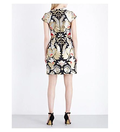 Shop Ted Baker Imoen Opulent Orient Jacquard Mini Dress In Black