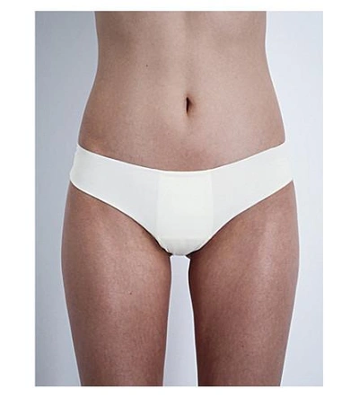 Shop La Perla Up Date Jersey Thong In Natural