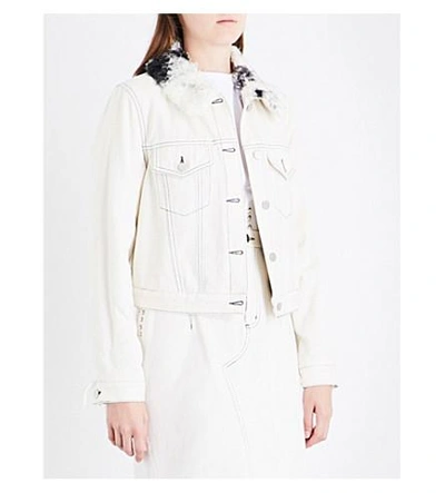 Shop 3.1 Phillip Lim / フィリップ リム Sherpa Collar Denim Jacket In White