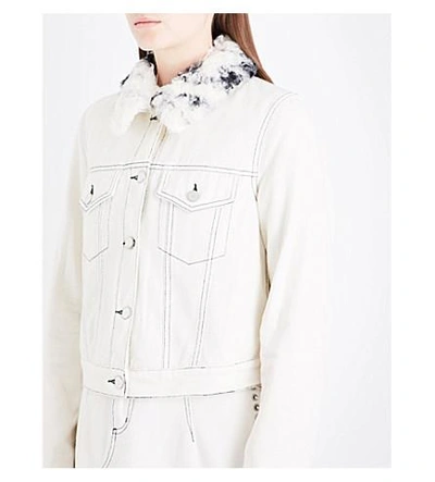 Shop 3.1 Phillip Lim / フィリップ リム Sherpa Collar Denim Jacket In White