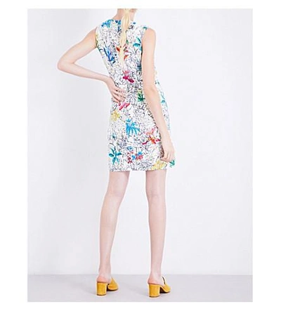 Shop Peter Pilotto Floral-print Crepe Dress In White