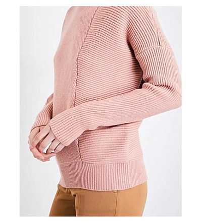 Shop Stella Mccartney Ribbed Knitted Sweater In Blush