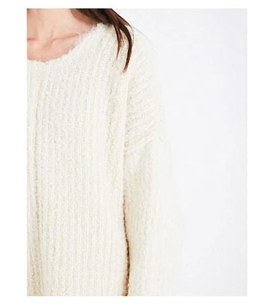 Shop Yeezy Season 4 Cable-knit Sweater In Cream