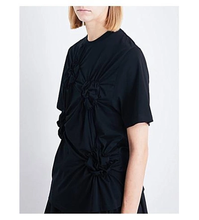 Shop Simone Rocha Sr M 37 Tee Smock Flower In Black