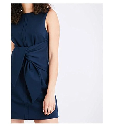 Shop Ted Baker Colour By Numbers Papron Stretch-crepe Mini Dress In Navy