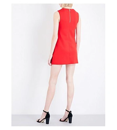 Shop Ted Baker Colour By Numbers Papron Stretch-crepe Mini Dress In Orange