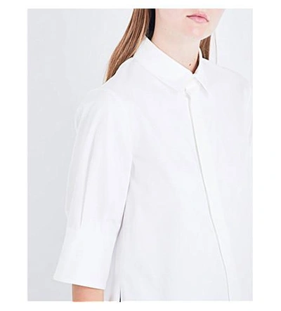 Shop Miharayasuhiro Split-detail Poplin Shirt In White