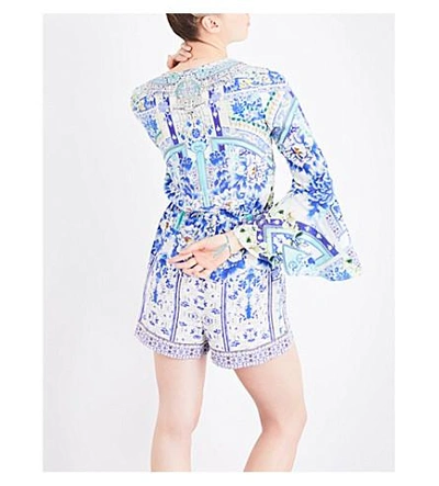 Shop Camilla Porcelain Paradise Silk Romper