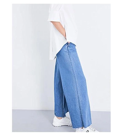 Shop Miharayasuhiro Wide-leg High-rise Jeans In Blue