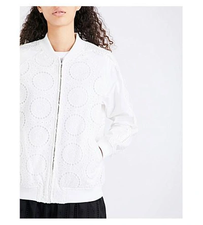 Shop Opening Ceremony Cotton-broderie Anglaise Jacket In White