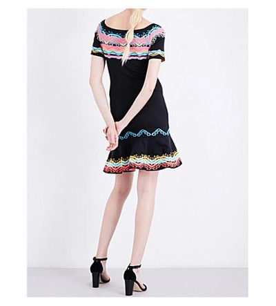 Shop Peter Pilotto Jacquard Knitted Dress In Multi