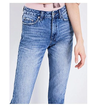 Shop Ksubi Slim Pin Rewind Tapered Mid-rise Jeans In Denim