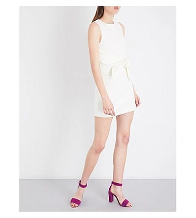 Shop Ted Baker Colour By Numbers Papron Stretch-crepe Mini Dress In Ivory