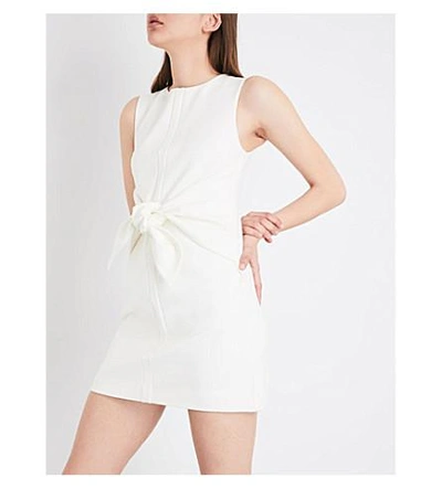 Shop Ted Baker Colour By Numbers Papron Stretch-crepe Mini Dress In Ivory