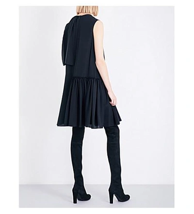 Shop Stella Mccartney Emmanuelle Silk-chiffon Dress In Black
