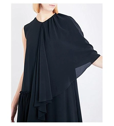 Shop Stella Mccartney Emmanuelle Silk-chiffon Dress In Black