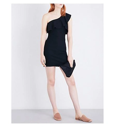 Shop Elizabeth And James Jerard Crepe Dress In Black