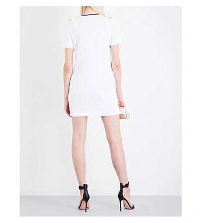 Shop Emilio Pucci Sequin-embellished Twill Mini Dress In White