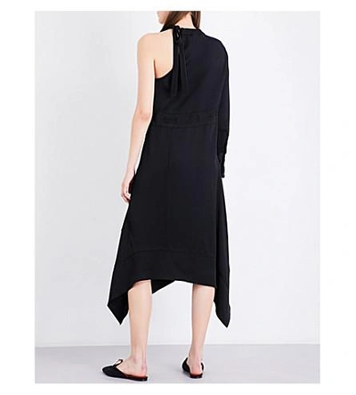 Shop Proenza Schouler One-shouldered Woven Dress In Black