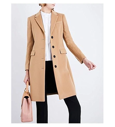 thee transfusie De lucht Burberry Sidlesham Single-breasted Wool And Cashmere-blend Coat In Camel |  ModeSens