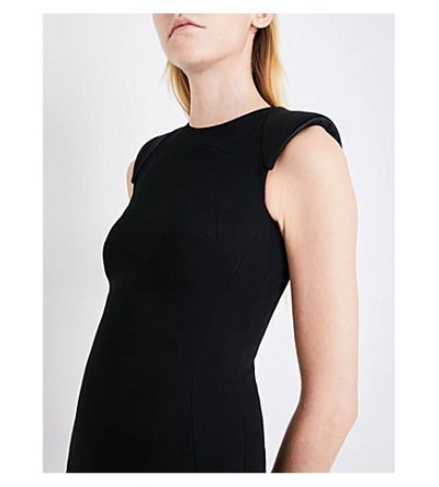 Shop Antonio Berardi Sleeveless Twill Pencil Dress In Nero