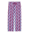 GUCCI Pink Multicolor Web Chain Print Silk Pajama Pant,GUC36P654